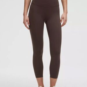 Women's Lululemon Wonder Train high-rise espresso, tights size 8